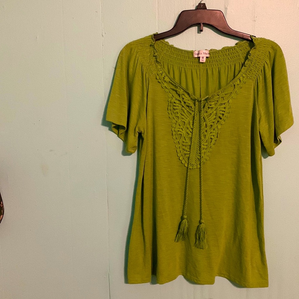 ReBecca Malone Green Blouse